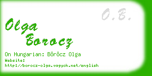 olga borocz business card